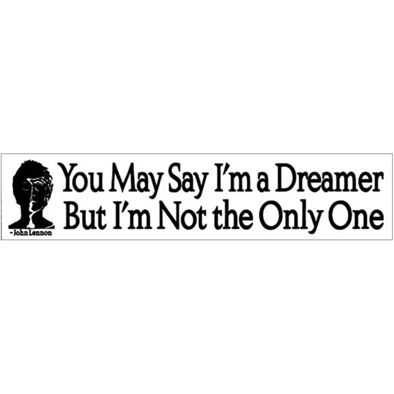 Dreamer John Lennon Bumper Sticker