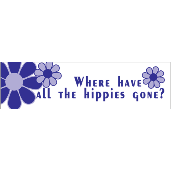 Where Hippies Bumper Sticker