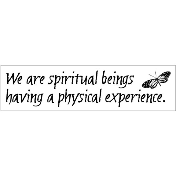 We Are Spiritual Beings Bumper Sticker
