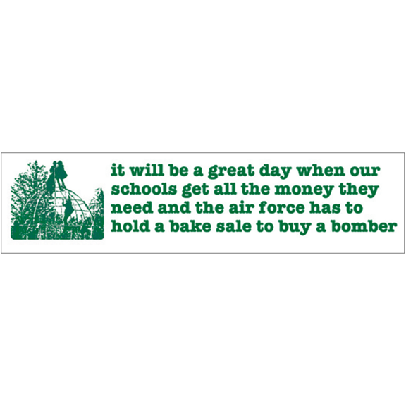 Bake Sale Bumper Sticker GONE