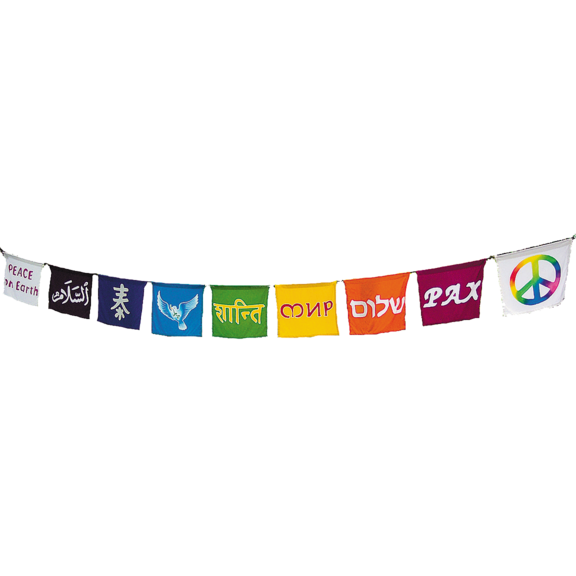 Rainbow Peace Flags Banner