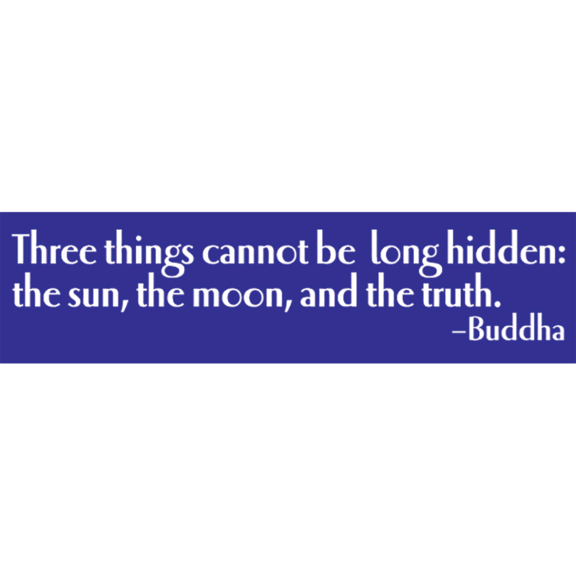 Three Things Buddha Bumper Sticker