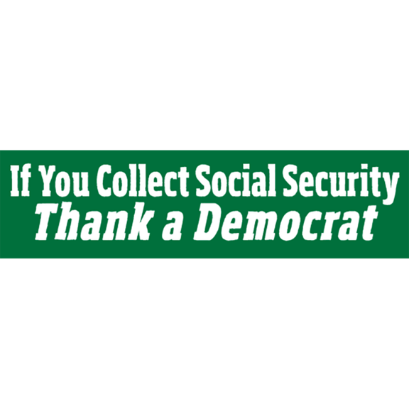 Thank A Democrat Bumper Sticker
