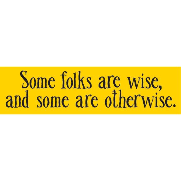 Some Folks Are Wise Bumper Sticker