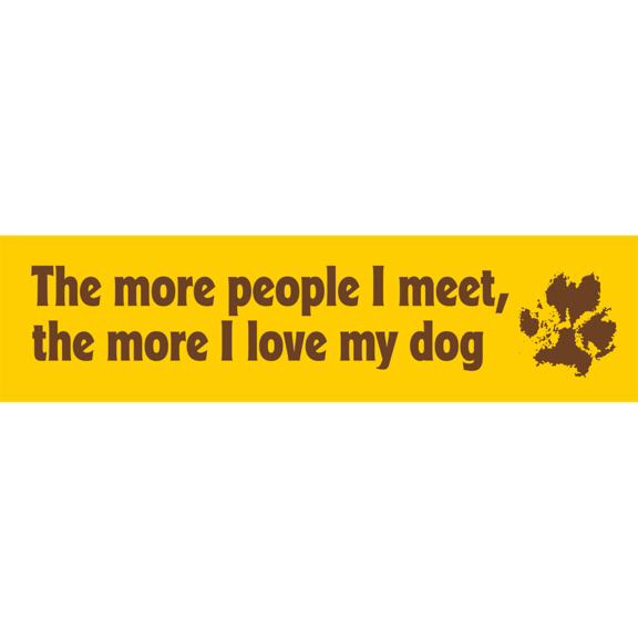 Love My Dog Bumper Sticker