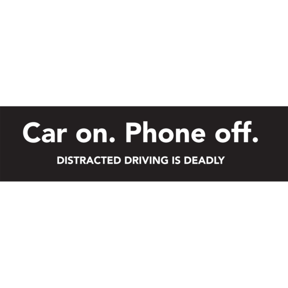 Car On Phone Off Bumper Sticker