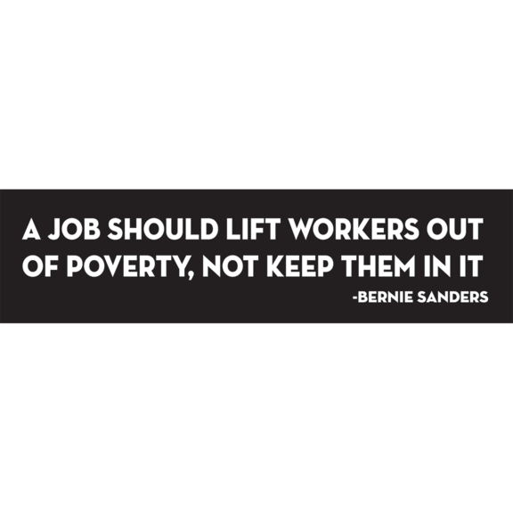 Poverty Bernie Sanders Bumper Sticker