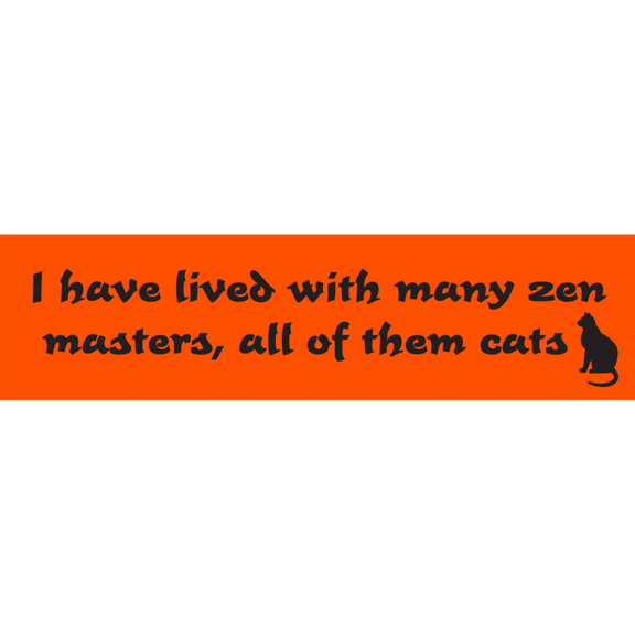 Cats Zen Masters Bumper Sticker