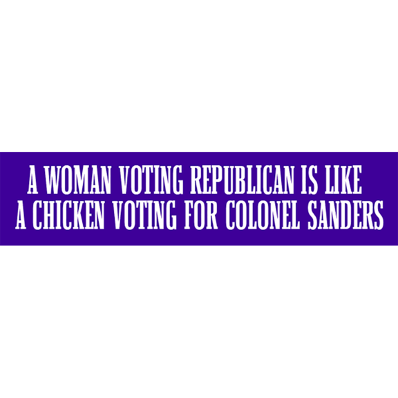 Woman Voting Republican Bumper Sticker