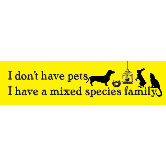 MIxed Species Bumper Sticker GONE