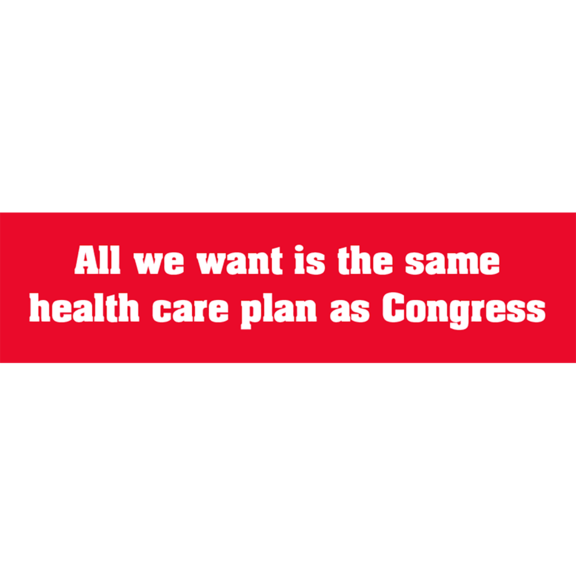 Same As Congress Bumper Sticker