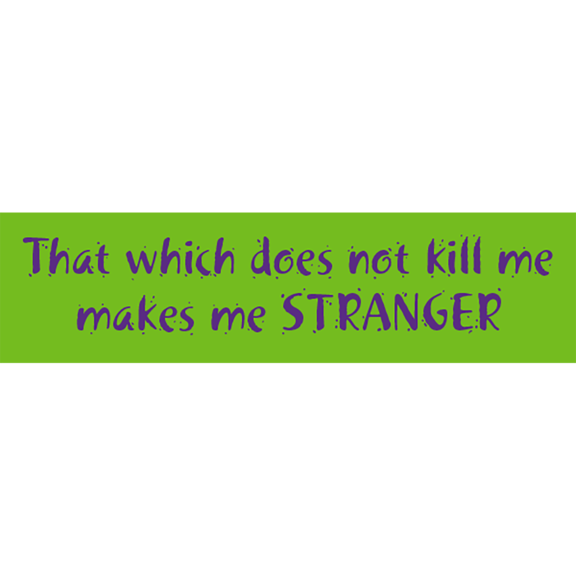 Makes Me Stranger Bumper Sticker