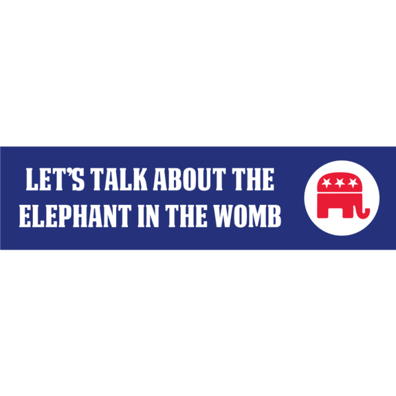 Elephant In The Womb Bumper Sticker