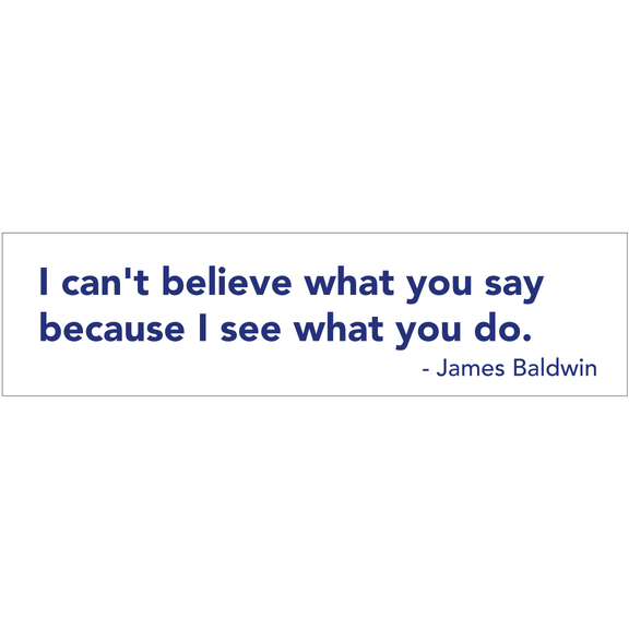 I See What You Do Baldwin Bumper Sticker GONE