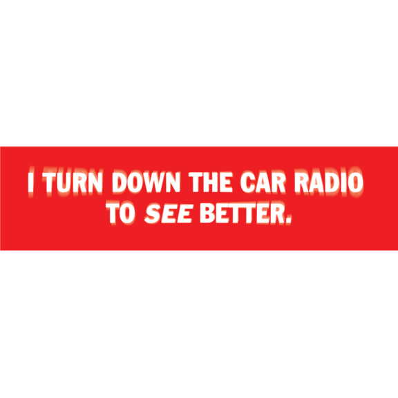 Car Radio Bumper Sticker