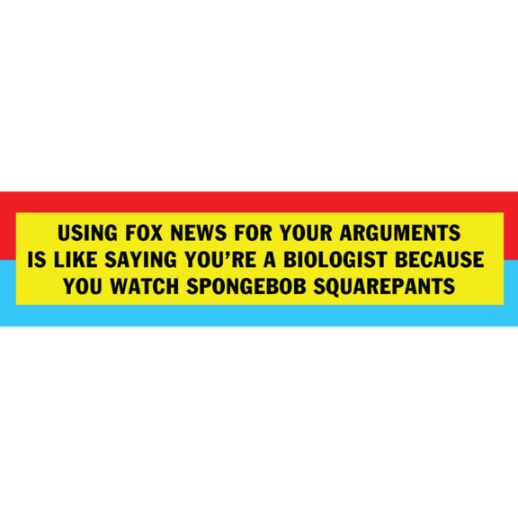 Fox News Sponge Bob Bumper Sticker