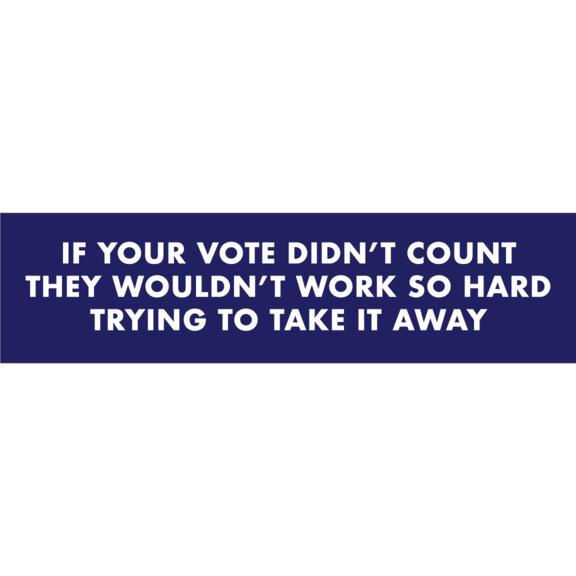 If Vote Didn't Count Bumper Sticker