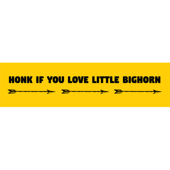 Honk Love Little Big Horn Bumper Sticker
