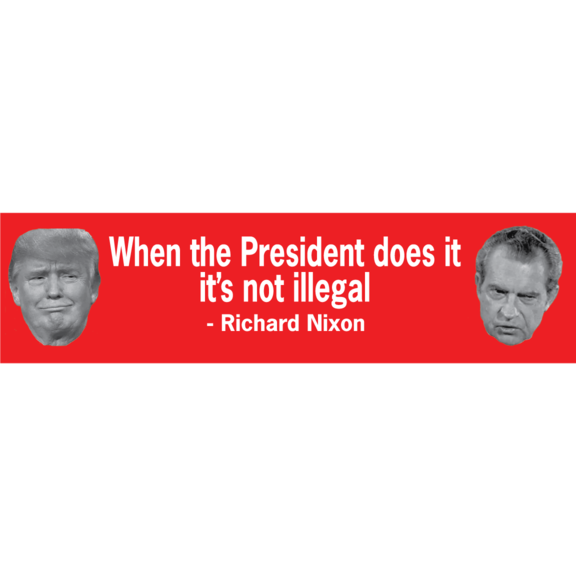 Nixon Trump Bumper Sticker