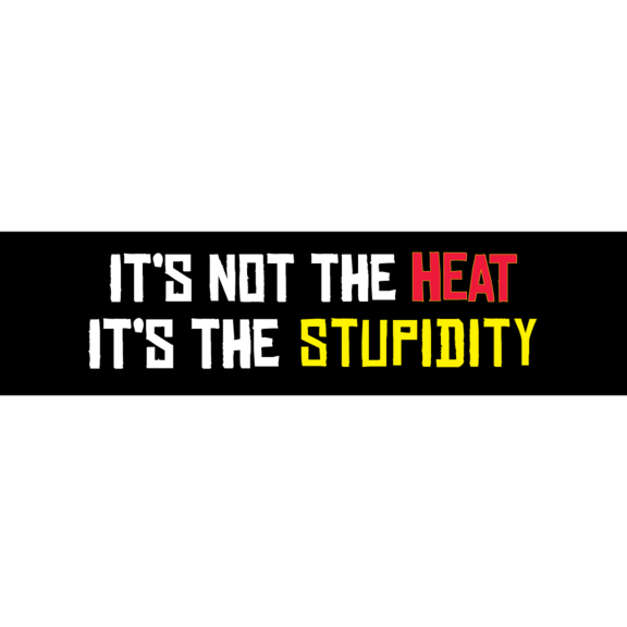 It's Not The Heat It's The Stupidity Bumper Sticker