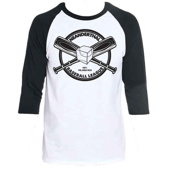 Neanderthal Baseball League Raglan TShirt