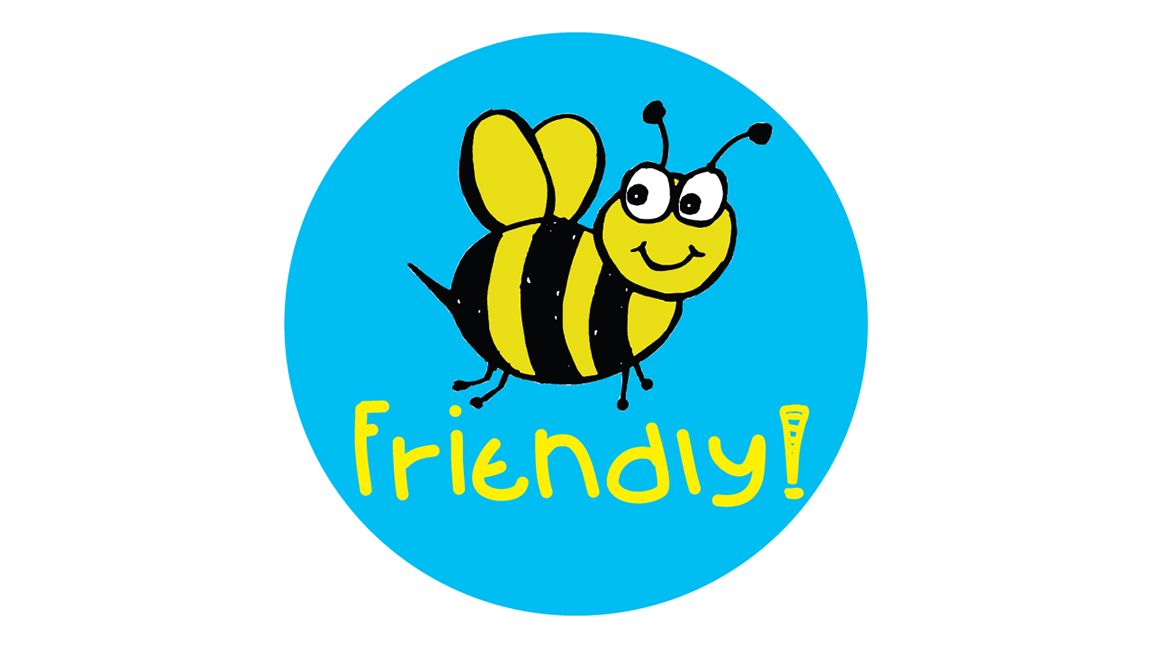 Bee Friendly Button