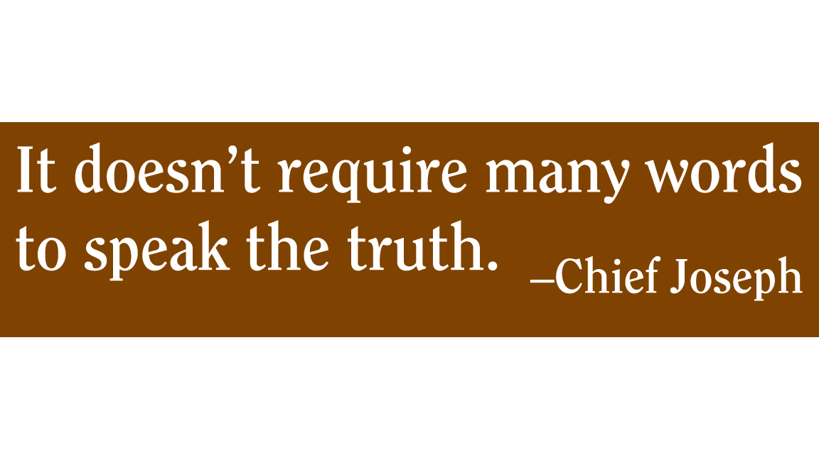 Words Chief Joseph Bumper Sticker