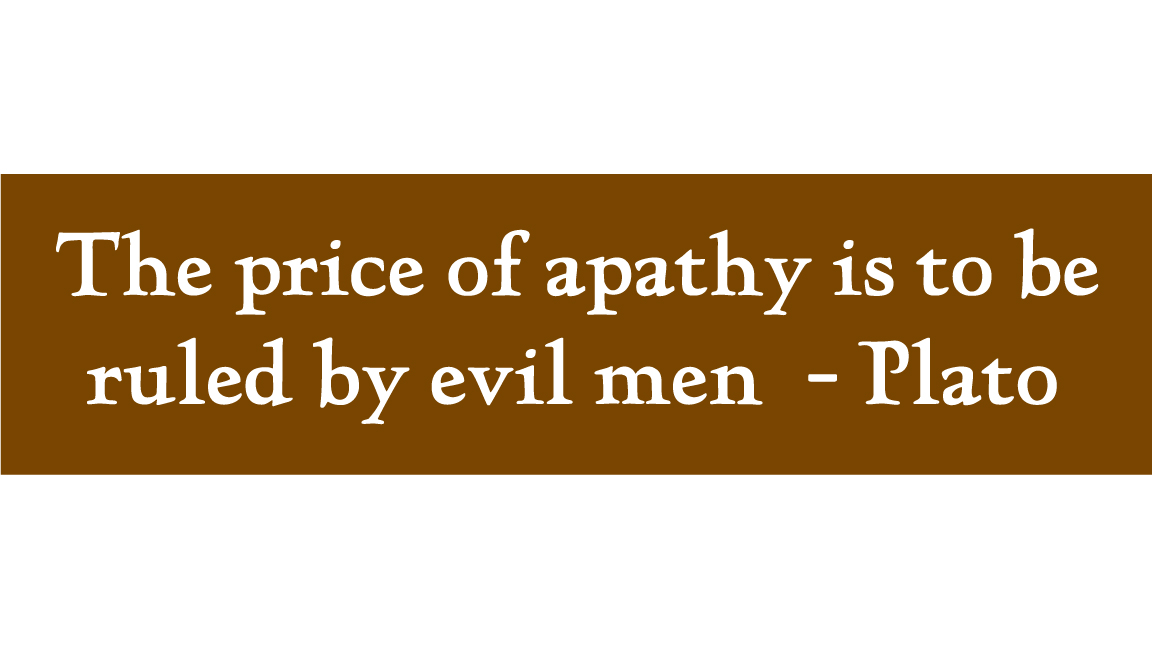 The Price Of Apathy Plato Bumper Sticker