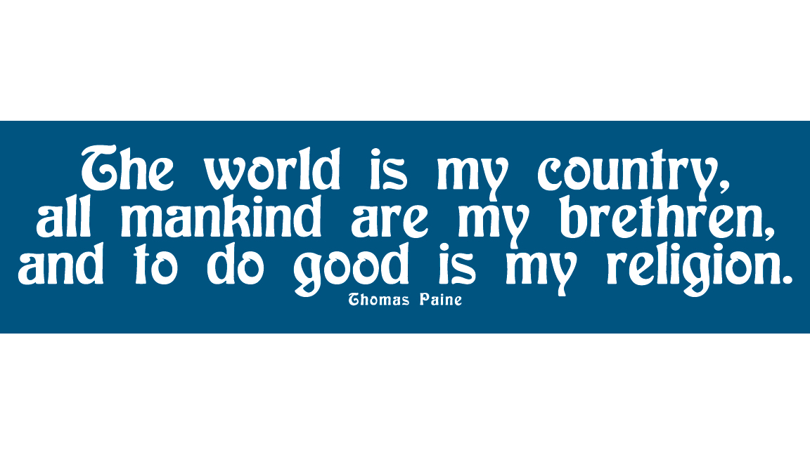 The World Is My Country Bumper Sticker GONE