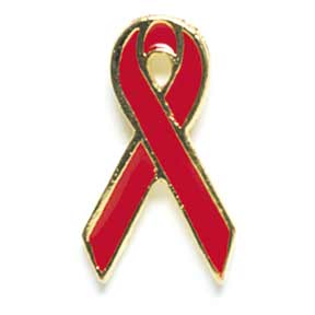 Red Ribbon Lapel Pin GONE