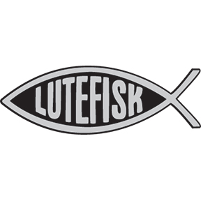 Lutefisk Plaque Car Emblem GONE
