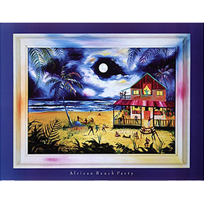 African Beach Party Jane Evershed Poster