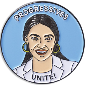 AOC Alexandria Ocasio Cortez Lapel Pin