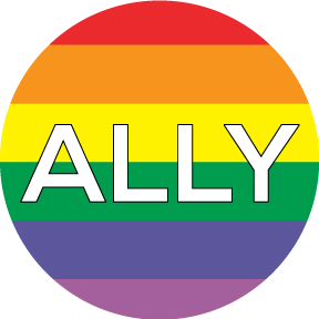 Ally Rainbow Button