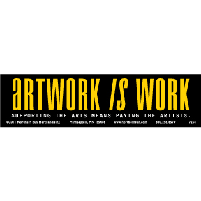 Artwork Is Work Bumper Sticker