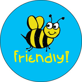 Bee Friendly Button