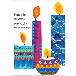 Candles Of Peace Gandhi 10 Note Card Set