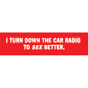 Car Radio Bumper Sticker