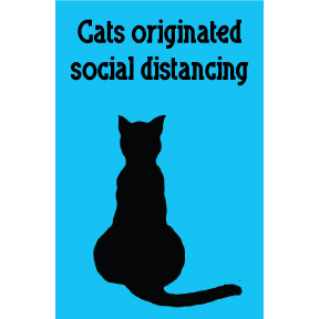 Cats Originated Social Distancing Magnet