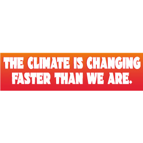 Climate Changing Faster Bumper Sticker