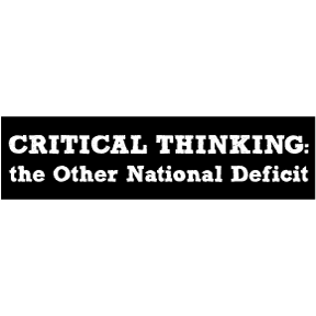 Critical Thinking Bumper Sticker 