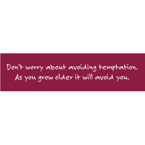Don't Worry About Temptation Bumper Sticker