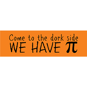 Dork Side Pi Sticker