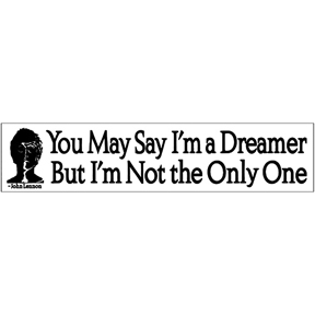 Dreamer John Lennon Bumper Sticker