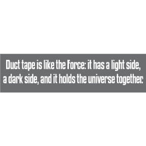 Duct Tape Bumper Sticker