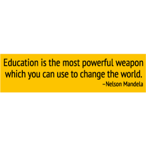 Education Nelson Mandela Bumper Sticker