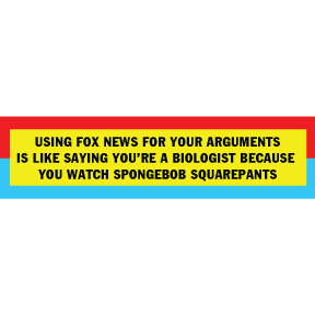 Fox News Sponge Bob Bumper Sticker