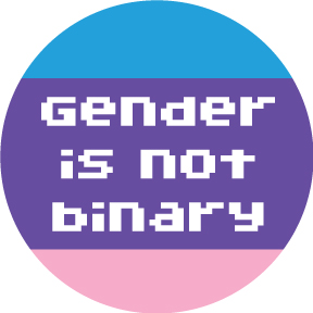 Gender Not Binary Button