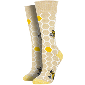 Honey Bee Recycled Socks