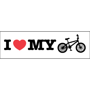 I Heart My Bike Sticker